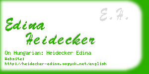 edina heidecker business card